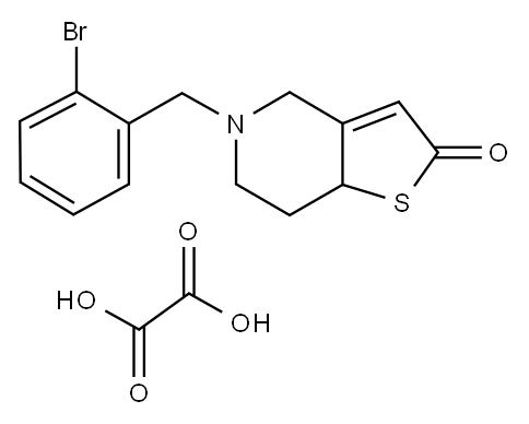 5-(o-Bromobenzyl)-5,6,7,7a-tetrahydro-4H-thieno(3,2-c)pyridin-2-one ox alate Struktur