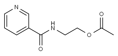 N-[2-(ACETOXY)ETHYL]-3-PYRIDINECARBOXAMIDE Struktur