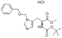 N-[叔丁氧羰基]-3-[(苯基甲氧基)甲基]-L-组氨酸甲酯单盐酸盐 结构式