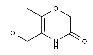 2H-1,4-Oxazin-3(4H)-one, 5-(hydroxymethyl)-6-methyl- (9CI) 结构式
