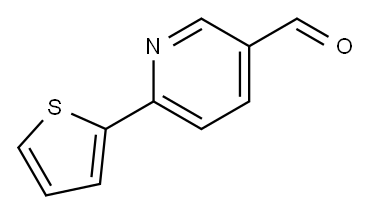 6-Thien-2-ylnicotinaldehyde Struktur