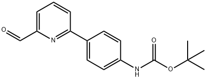 [4-(6-FORMYLPYRIDIN-2-YL)PHENYL]CARBAMIC ACID TERT-BUTYL ESTER Structure