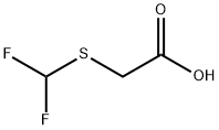 [(ジフルオロメチル)チオ]酢酸 化学構造式