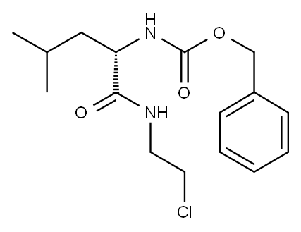 Phenylmethyl (S)-(1-(((2-chloroethyl)amino)carbonyl)-3-methylbutyl)car bamate 结构式