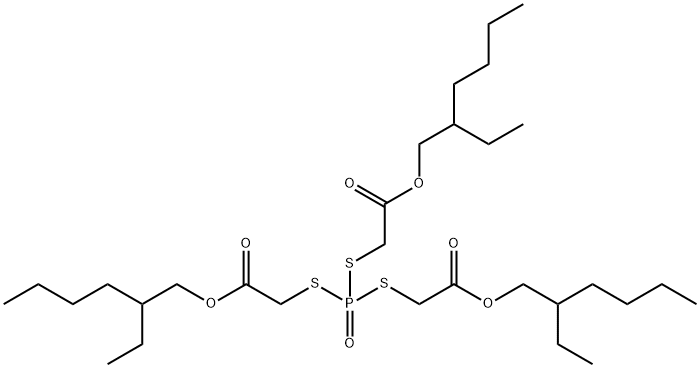 2-ethylhexyl 10-ethyl-4-[[2-[(2-ethylhexyl)oxy]-2-oxoethyl]thio]-7-oxo-8-oxa-3,5-dithia-4-phosphatetradecanoate 4-oxide Structure