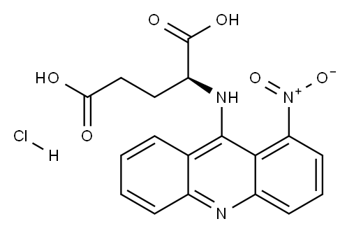 L-Glutamic acid, N-(1-nitro-9-acridinyl)-, monohydrochloride Structure