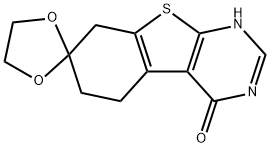 Spiro[[1]benzothieno[2,3-d]pyrimidine-7(4H),2'-[1,3]dioxolan]-4-one, 1,5,6,8-tetrahydro- Structure