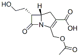 6-alpha-hydroxyethyl-2-acetoxymethyl-2-penem-3-carboxylic acid Struktur