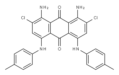 1,8-diamino-2,7-dichloro-4,5-bis[(4-methylphenyl)amino]anthraquinone Structure
