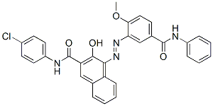 N-(4-氯苯基)-3-羟基-4-[[2-甲氧基-5-[(苯基氨基)羰基]苯基]偶氮]-2-萘甲酰胺, 83588-56-1, 结构式