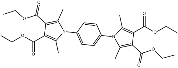 TETRAETHYL 1,1'-(1,4-PHENYLENE)BIS(2,5-DIMETHYL-1H-PYRROLE-3,4-DICARBOXYLATE) Structure
