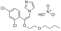 1-(2-(2-Butoxyethoxy)-2-(2,4-dichlorophenyl)ethenyl)-1H-imidazole nitr ate Struktur
