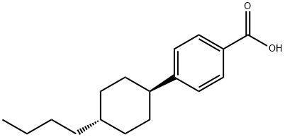 4-(TRANS-4-N-ブチルシクロヘキシル)安息香酸 化学構造式