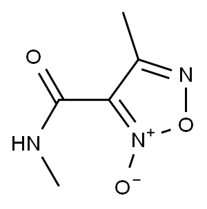 1,2,5-Oxadiazole-3-carboxamide,  N,4-dimethyl-,  2-oxide 结构式