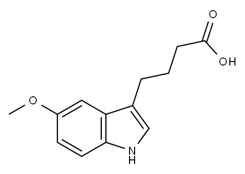 5-甲氧基吲哚-3-丁酸 结构式