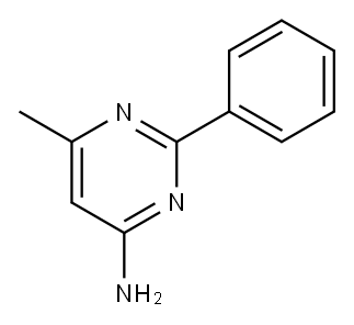 6-甲基-2-苯基嘧啶-4-胺 结构式