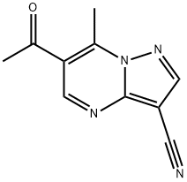 6-乙酰基-7-甲基吡唑并[1,5-A]嘧啶-3-甲腈, 83702-52-7, 结构式