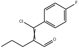 2-[chloro(4-fluorophenyl)methylene]valeraldehyde Structure