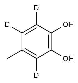 4-甲基儿茶酚-D3 结构式