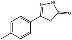 5-(4-甲基苯基)-3H-1,3,4-恶二唑-2-酮, 83725-78-4, 结构式