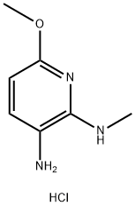 6-メトキシ-N2-メチルピリジン-2,3-ジアミン二塩酸塩 化学構造式