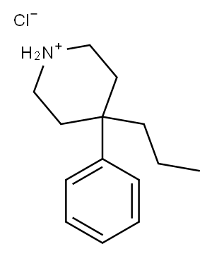 4-phenyl-4-propylpiperidinium chloride Structure
