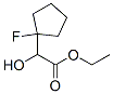 Cyclopentaneacetic acid, 1-fluoro--alpha--hydroxy-, ethyl ester (9CI) Structure