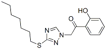 2-[3-(ヘプチルチオ)-1H-1,2,4-トリアゾール-1-イル]-1-(2-ヒドロキシフェニル)エタノン 化学構造式