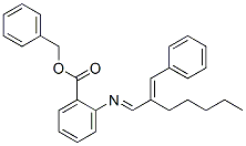 2-[[2-(フェニルメチレン)ヘプチリデン]アミノ]安息香酸フェニルメチル 化学構造式