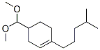 4-(ジメトキシメチル)-1-(4-メチルペンチル)-1-シクロヘキセン 化学構造式