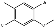1-ブロモ-4-クロロ-2-メトキシ-5-メチルベンゼン 化学構造式