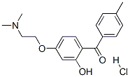 [4-[2-(dimethylamino)ethoxy]-2-hydroxyphenyl] (4-methylphenyl) ketone hydrochloride Structure