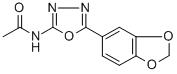 Acetamide, N-(5-(1,3-benzodioxol-5-yl)-1,3,4-oxadiazol-2-yl)- Structure