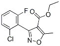 3-(2-クロロ-6-フルオロフェニル)-5-メチル-4-イソオキサゾールカルボン酸エチル 化学構造式