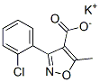 potassium 3-(2-chlorophenyl)-5-methylisoxazole-4-carboxylate 结构式