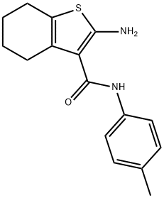 2-氨基-N-(4-甲基苯基)-4,5,6,7-四氢苯并噻吩-3-甲酰胺, 83822-35-9, 结构式