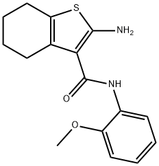 2-AMINO-N-(2-METHOXYPHENYL)-4,5,6,7-TETRAHYDRO-1-BENZOTHIOPHENE-3-CARBOXAMIDE Structure
