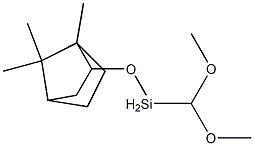 rel-メチルジメトキシ[[(1R*,4R*)-1,7,7-トリメチルビシクロ[2.2.1]ヘプタン-2β*-イル]オキシ]シラン 化学構造式