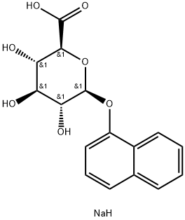 1-ナフタレニルβ-D-グルコピラノシドウロン酸ナトリウム 化学構造式