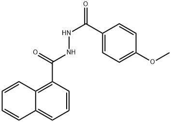 N'-(4-メトキシベンゾイル)-1-ナフタレンカルボヒドラジド 化学構造式
