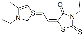 3-エチル-5-[2-(3-エチル-4-メチルチアゾール-2(3H)-イリデン)エチリデン]-2-チオキソチアゾリジン-4-オン 化学構造式