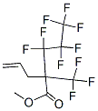 2-(1,1,2,2,3,3,3-ヘプタフルオロプロピル)-2-トリフルオロメチル-4-ペンテン酸メチル 化学構造式