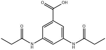 3,5-ビス[(1-オキソプロピル)アミノ]安息香酸 化学構造式
