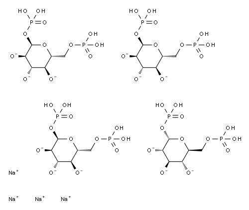 alpha-d-Glucopyranose, 1,6-bis(dihydrogen phosphate), tetrasodium salt Structure
