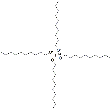 チタン(IV)テトラ(1-デカノラート) 化学構造式