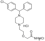 Acetamide, 2-(2-(4-((2-chlorophenyl)phenylmethyl)-1-piperazinyl)ethoxy )-, dihydrochloride Structure