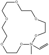 2-ビニル-2-メチル-1,3,6,9,12,15-ヘキサオキサ-2-シラシクロヘプタデカン 化学構造式
