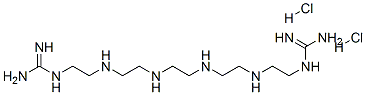 2,5,8,11,14,17-ヘキサアザオクタデカンジアミジン・2塩酸塩 化学構造式