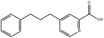 4-(3-フェニルプロピル)-2-ピリジンカルボン酸 化学構造式