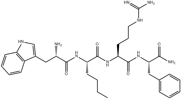 TRP-NLE-ARG-PHE-NH2: W-NLE-RF-NH2, 83903-33-7, 结构式
